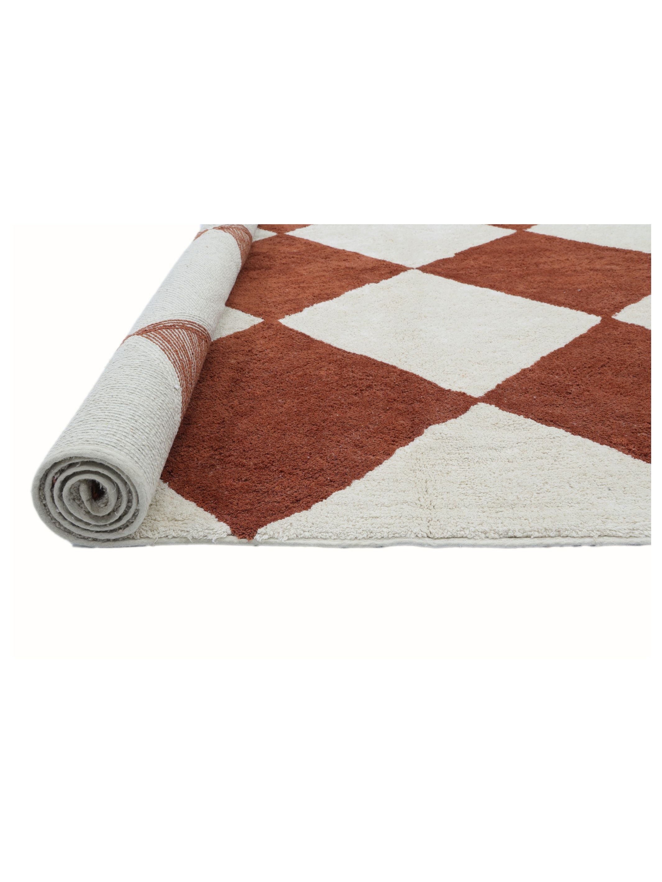 Checker Rug - Rust