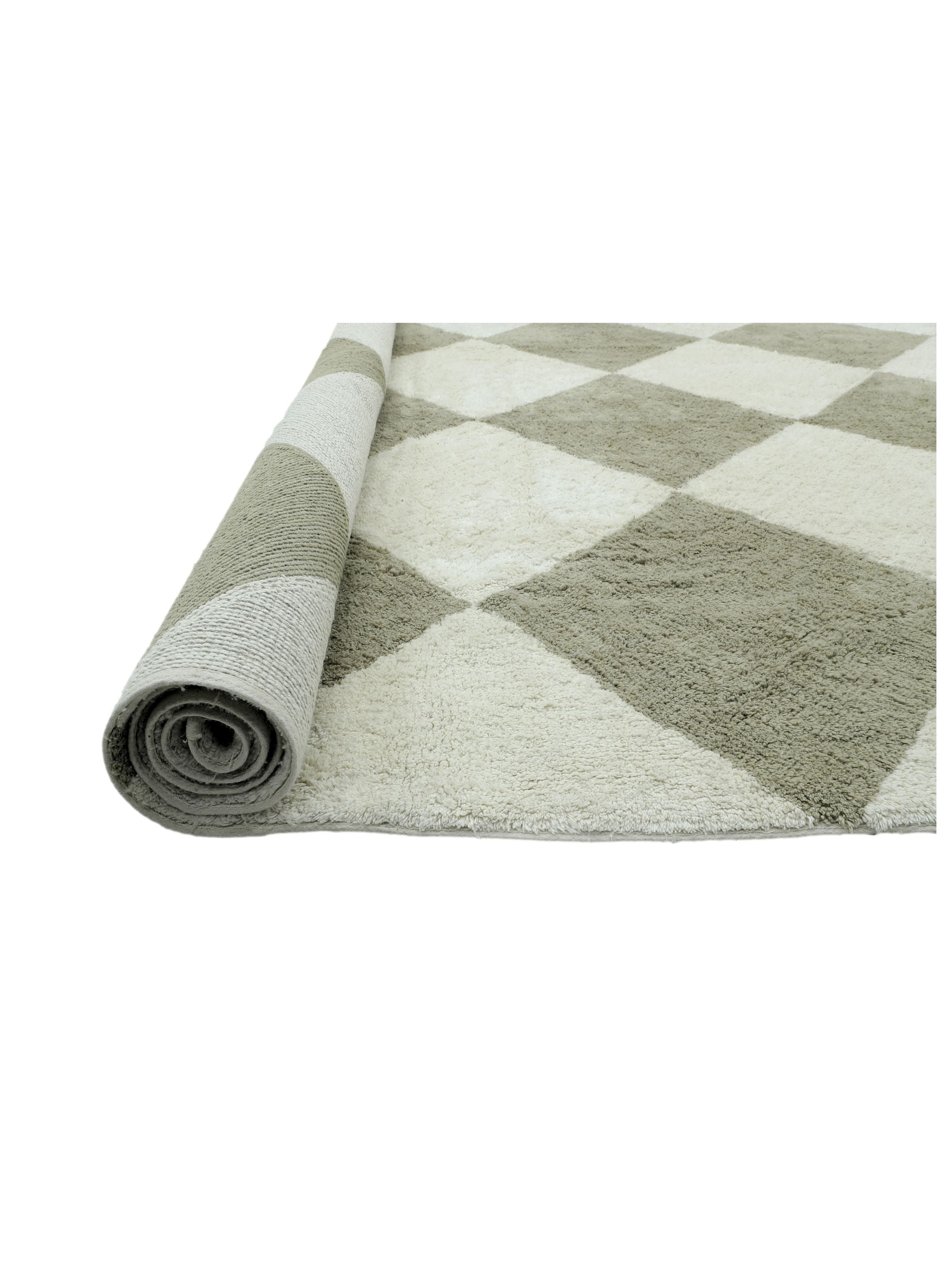Taupe Checker Rug