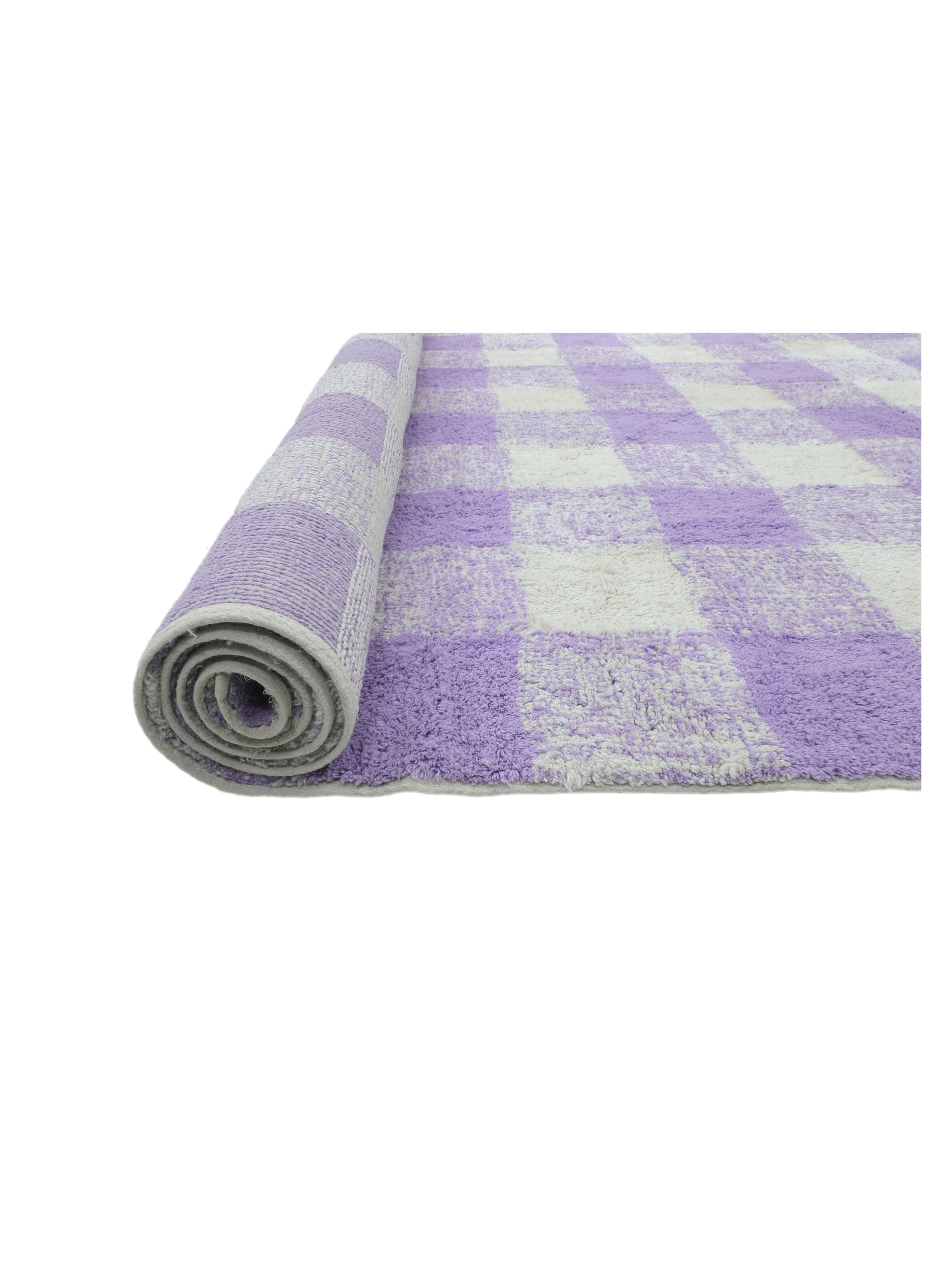 Gingham Rug - Lavender