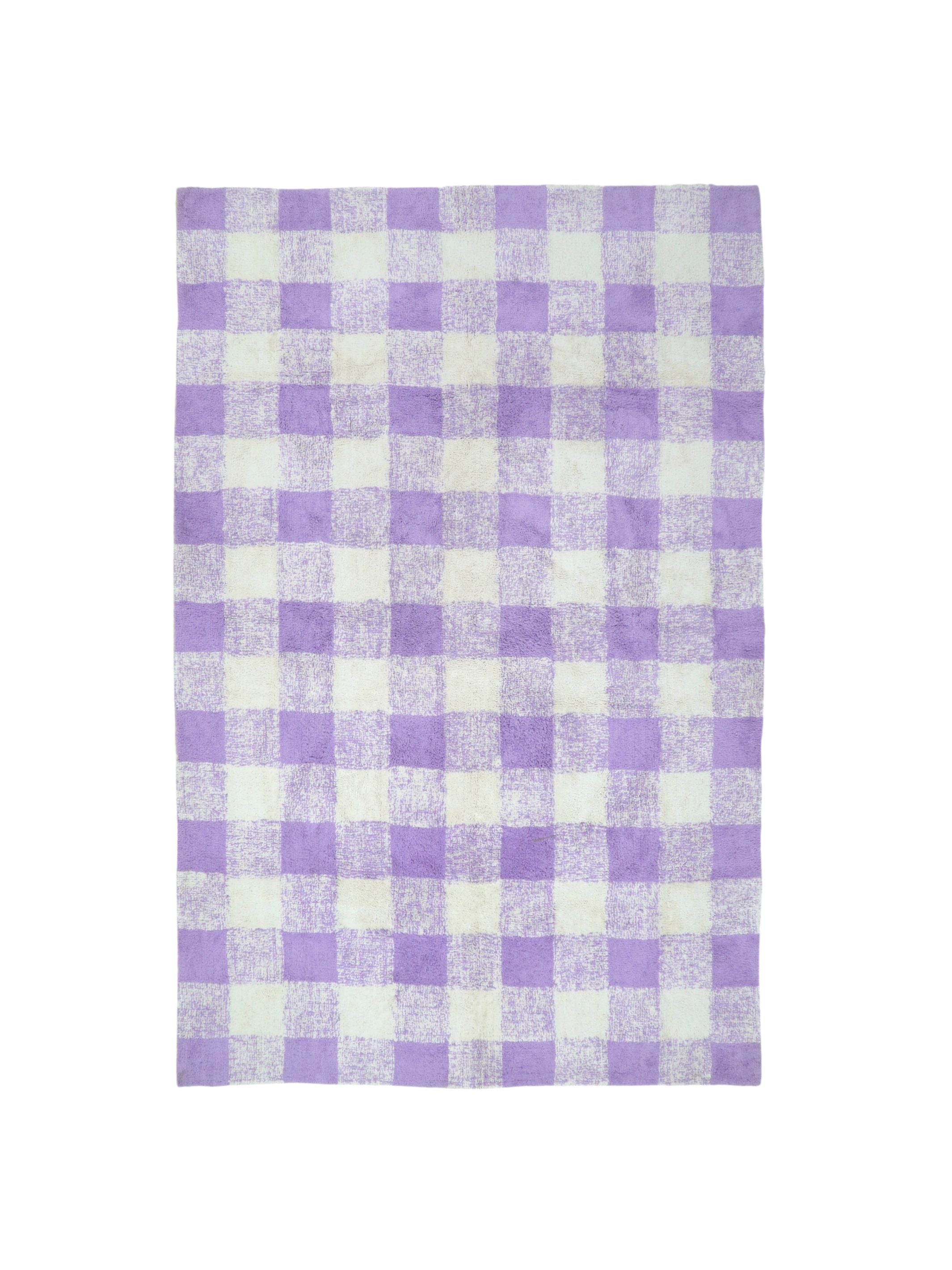 Gingham Rug - Lavender