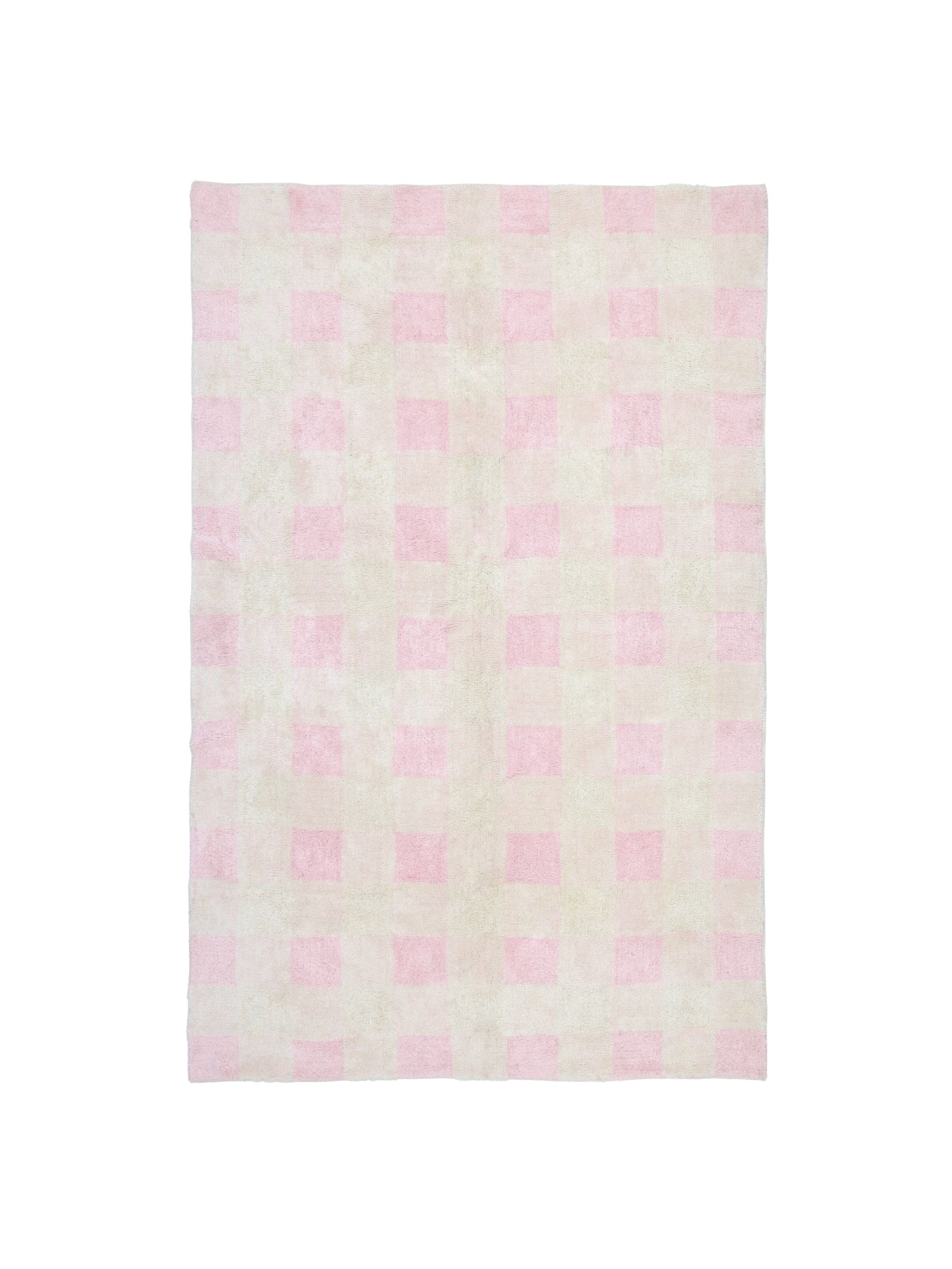 Gingham Rug - Blush
