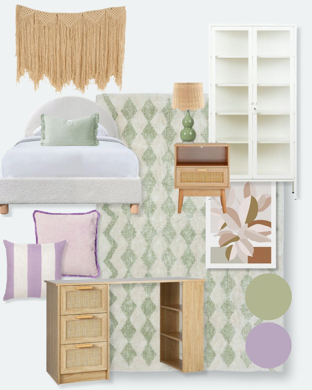 Diamond Rug - Sage
