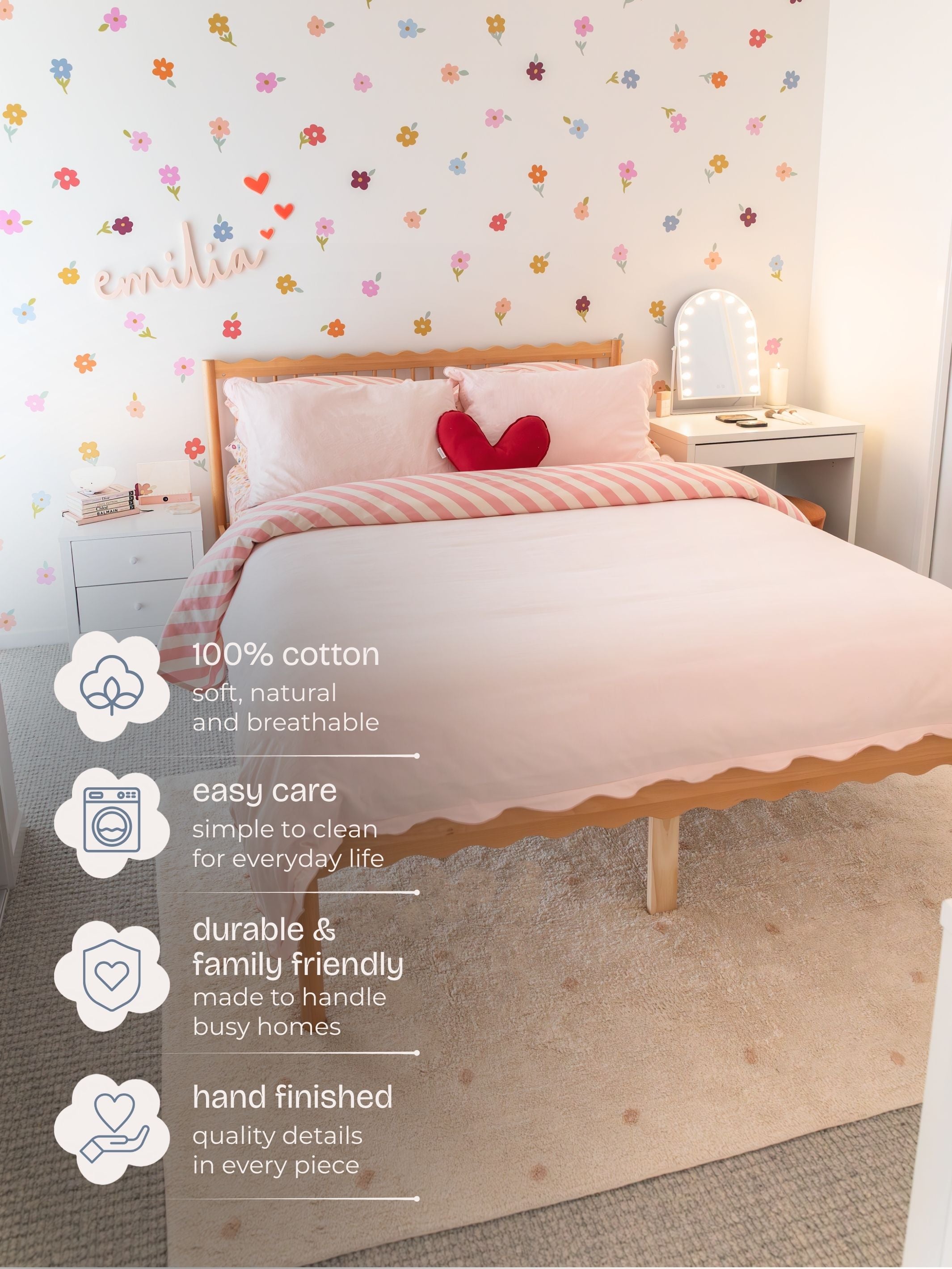 Dot Rug - Dusty Coral