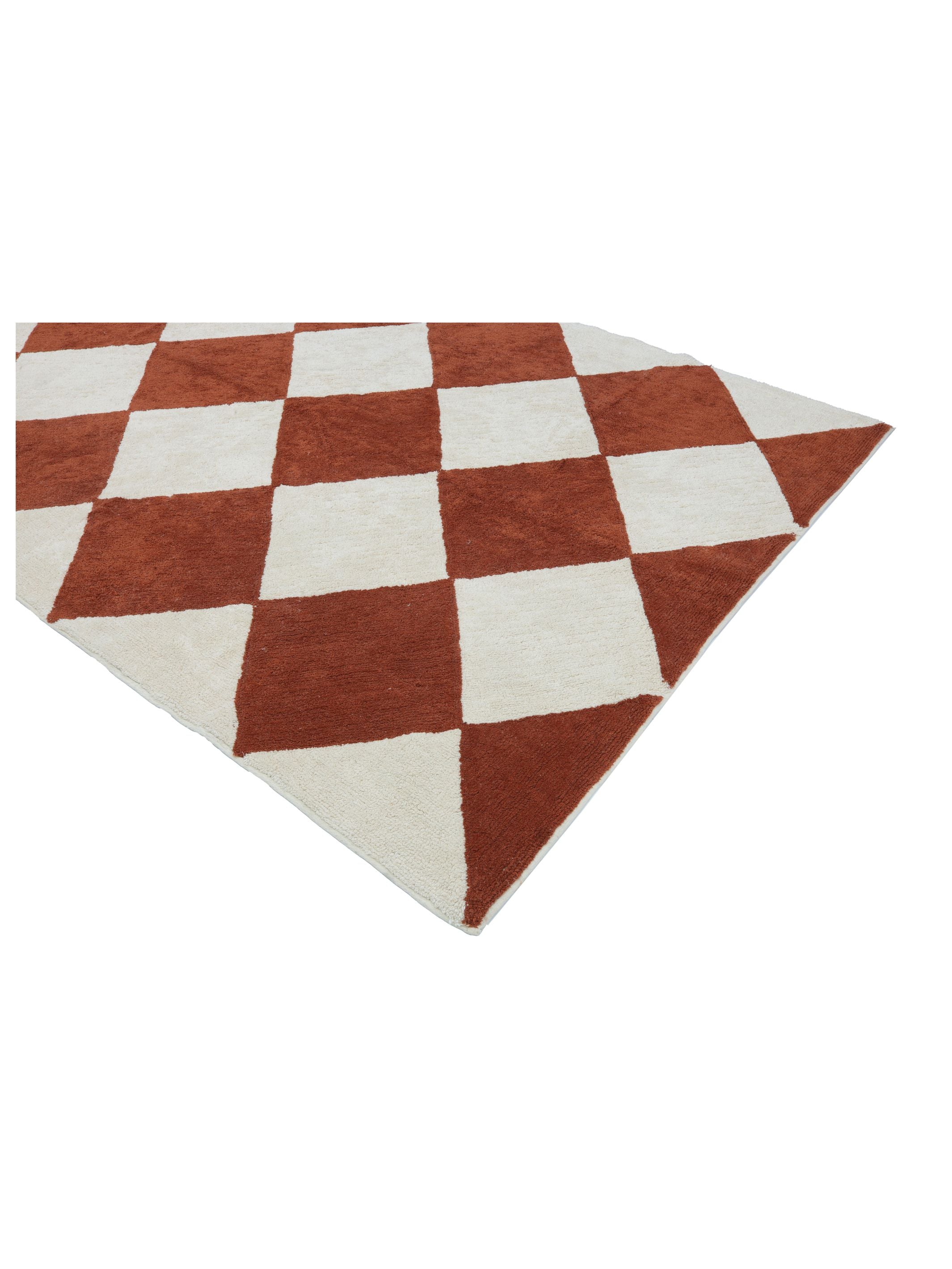 Rust Brown Checker Rug LAST PIECE - 160x230cm