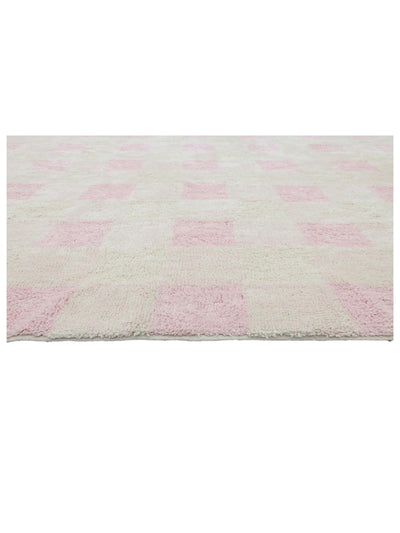 Soft Pink Gingham Rug