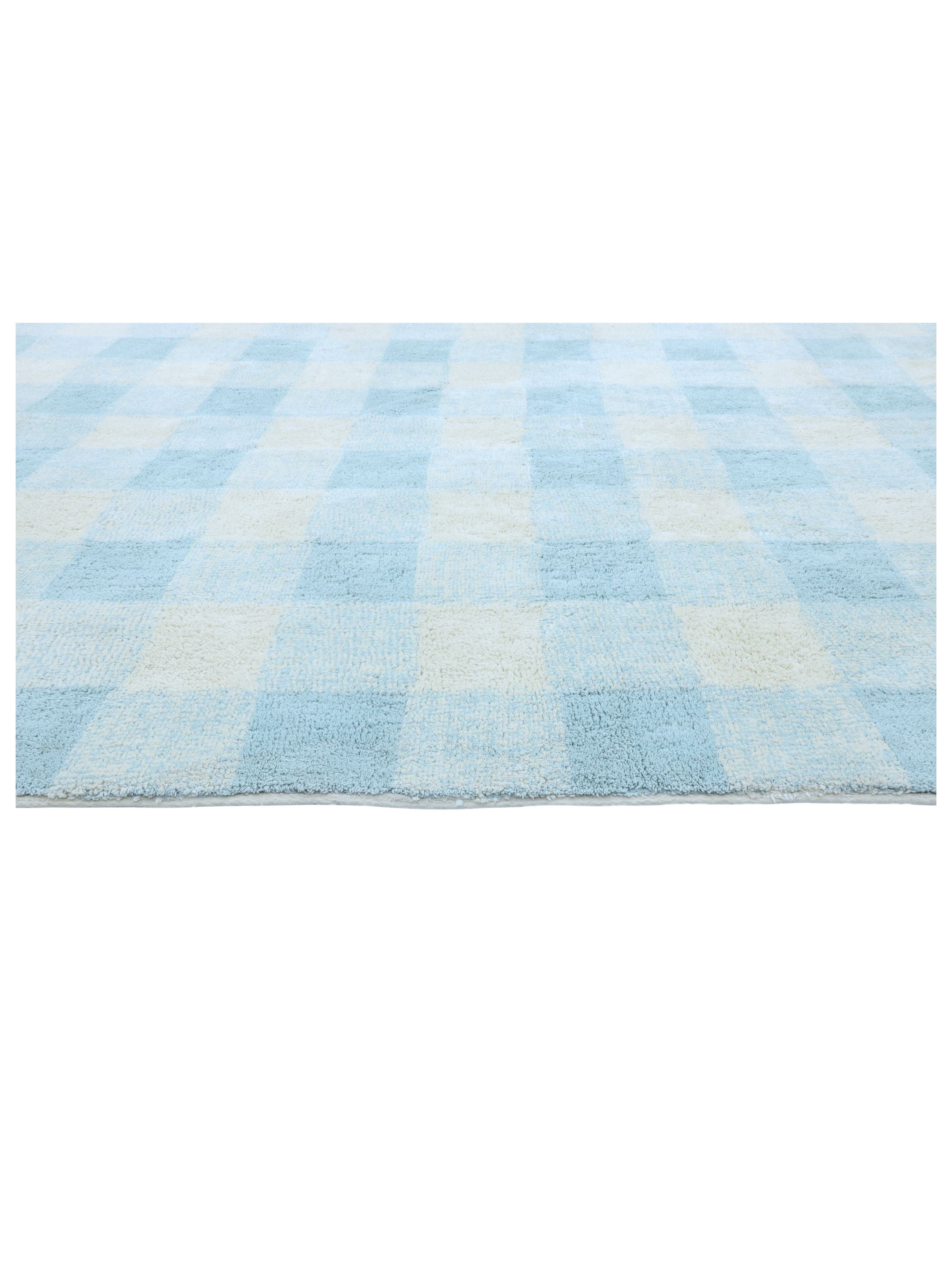 Gingham Rug - Sky