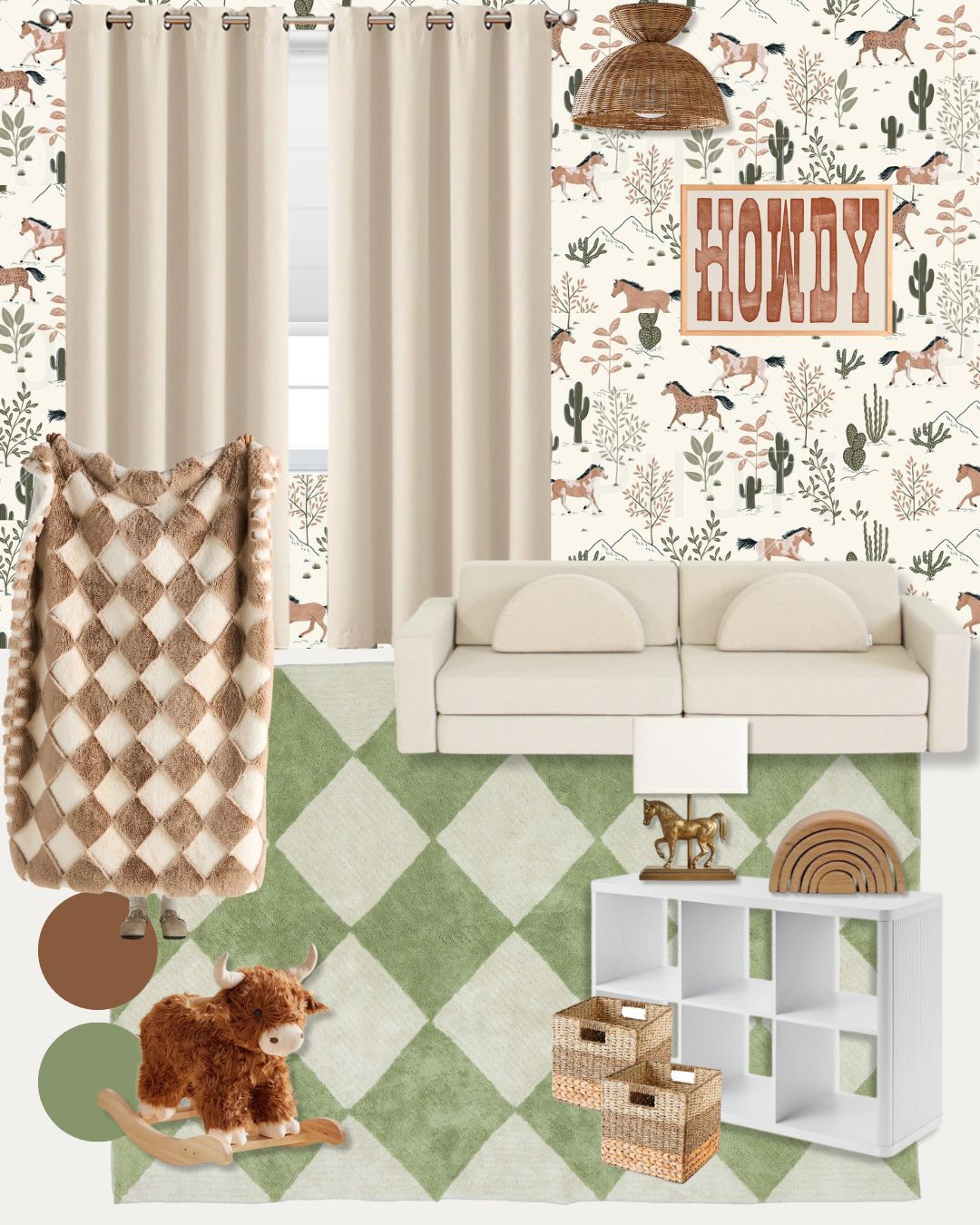Checker Rug - Sage