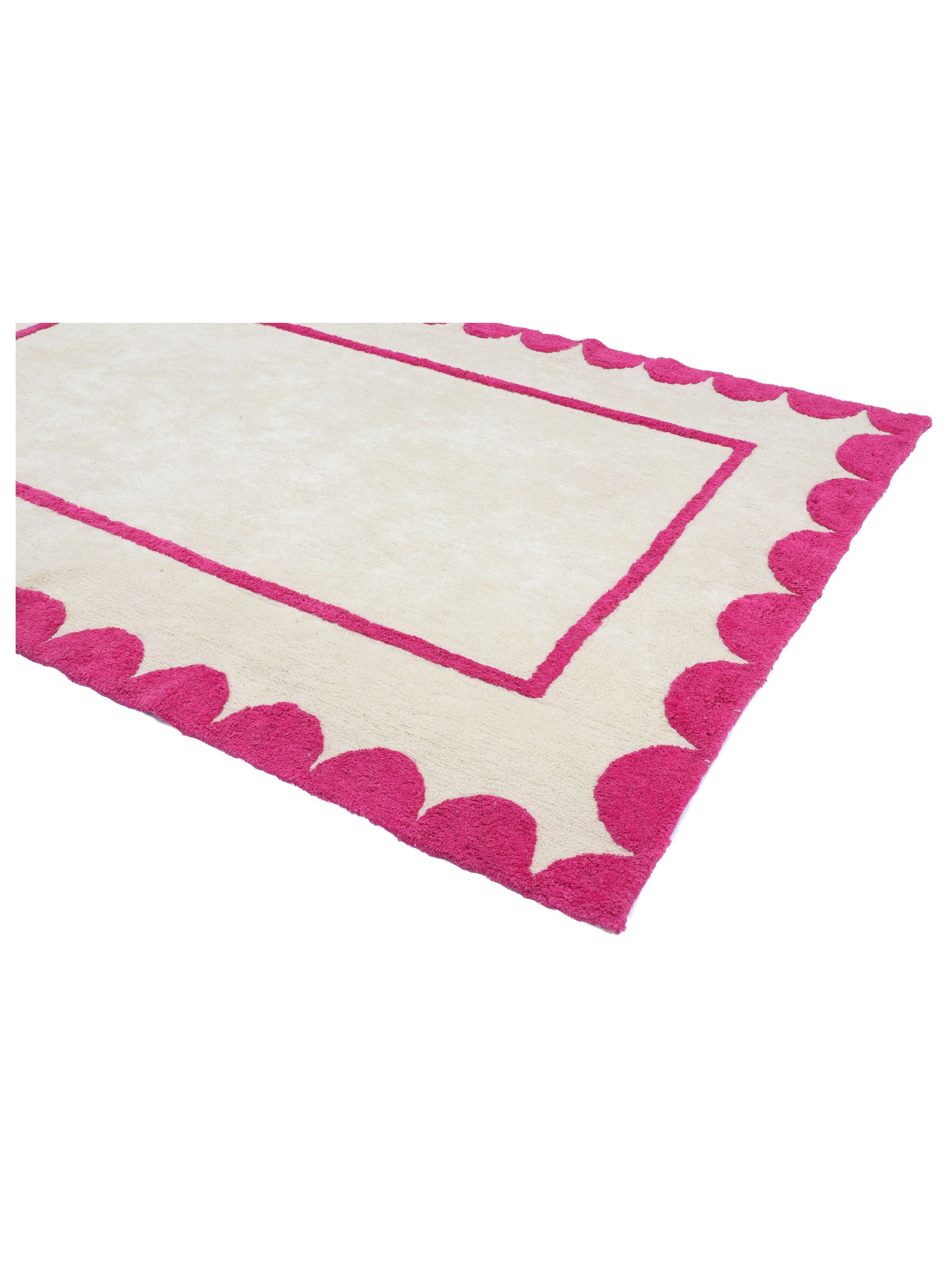 Hot Pink Scallop Rug LAST PIECE - 160x230cm